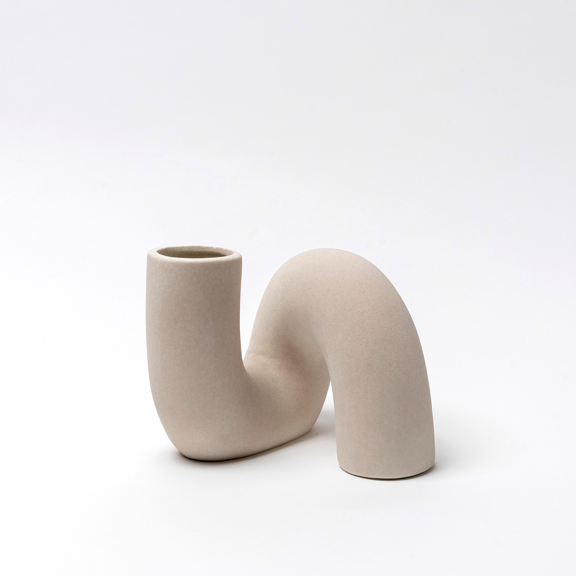 Cheslav Curvy Vase (Milky Beige) from FortyTwo