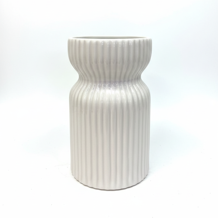 Peaure Ceramic Vase (Cream White) from FortyTwo
